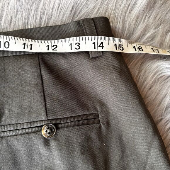Lauren Ralph Lauren Pants Sz 10P Green Brown Wool Blend Trousers Career Work - Picture 9 of 12
